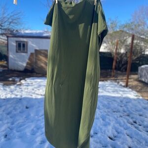 Universal Standard Geneva Women's Pullover Shirt Dress Sz L / 22-24 Army Green